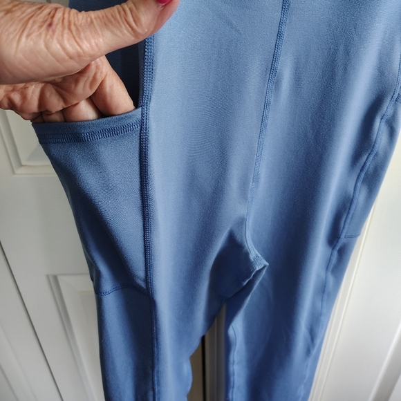 Girls Tek Gear Blue Cinch front Flare Unitard Jumpsuit XL - Picture 4 of 12